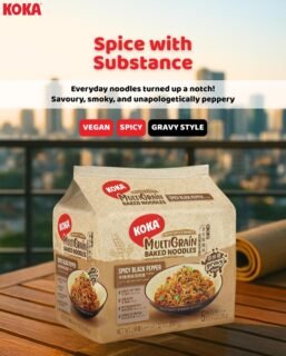 Looking for something with a savoury edge in every bite? KOKA Spicy Black Pepper Multigrain Noodles delivers!Vegan-friendly, gravy-style goodness, and your everyday spice hero.#SpiceWithSubstance #EverydayHeatHero #KOKAMultigrain