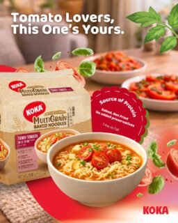 Calling all tomato lovers! This one’s for you 🍅That tangy, savoury, slightly sweet depth you always reach for is now an instant noodle choice for you crafted for your health with baked multigrain oats and barley.
It's Tangy Tomato that brings bold flavour without the heaviness. Never fried and thoughtfully made, for those who know exactly what they like.Made for the tomato-obsessed.#KOKANoodles #TangyTomato #TomatoLovers #MultigrainNoodles #SGFoodies #VeganEats