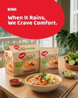 Rain pouring outside, pot bubbling inside. ☔ There's nothing like a hot bowl of KOKA Multigrain when the weather turns. Steam-baked, not fried, and ready before the rain even lets up. Some days just call for comfort in a bowl.#KOKANoodles #MultigrainNoodles #SteamBakedNotFried #SGAdventures #QuickAndEasyMeals #HealthierAndDelicious