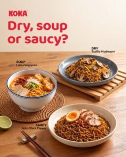 Not all noodles are meant to be served the same way 🍜With the KOKA Oats & Barley series, each flavour has its own style. Truffle Mushroom is best served dry, Laksa Singapura should be enjoyed in a comforting broth, while Spicy Black Pepper is all about that rich, saucy finish.Tell us your favorite in the comments 👇🏼#KOKANoodles #KOKAOatsAndBarley #NoodleTips #InstantNoodles #NoodleLovers