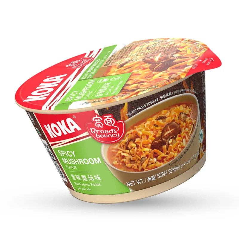 Spicy Mushroom Broad Noodles