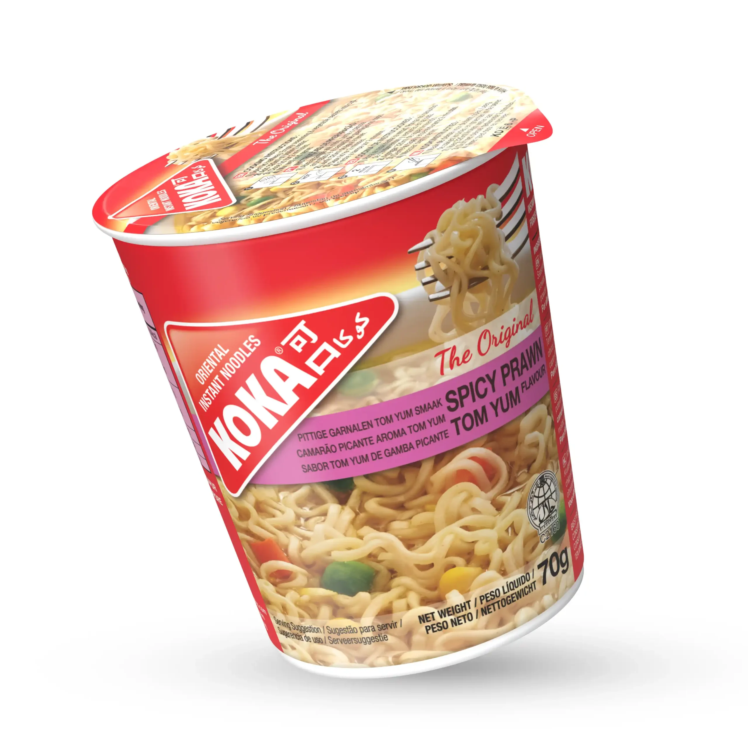 KOE7-P_Original Cup_Spicy Prawn Tom Yum_Slanted_2026.06.09 Spicy Prawn Tom Yum Noodles - Image 1